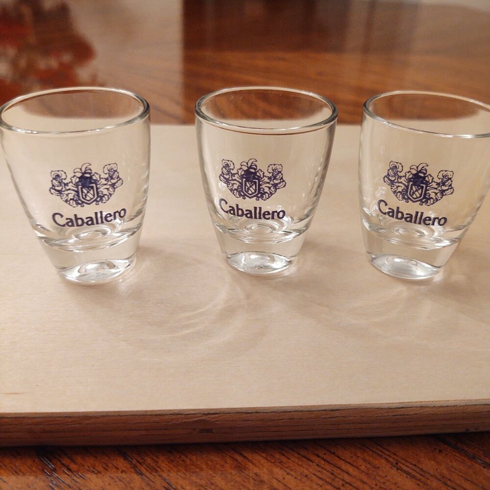 Caballero shot glass, set of 3